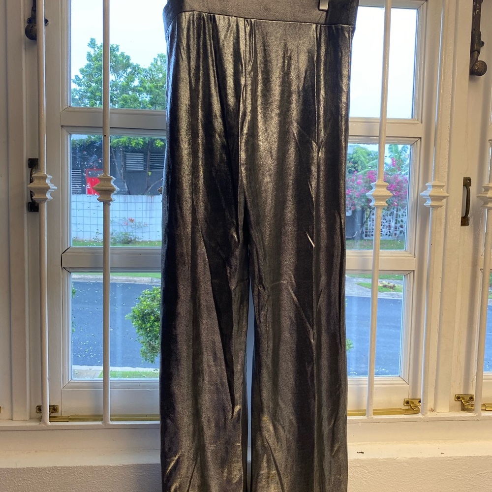 ANNI KUAN METALLIC PANTS